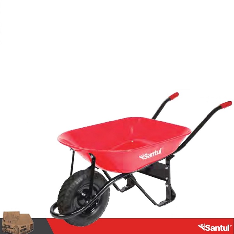 SANTUL CARRETILLA 4.5 FT3 LLANTA NEUMATICA 16 X 4 REFORZADA ROJA 8792