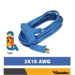 SANELEC EXTENSION POWER BLOCK 7.6M AZUL 3 X 16 2266