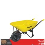SANTUL CARRETILLA 6 FT3 LLANTA NEUMATICA REFORZADA AMARILLA 8805